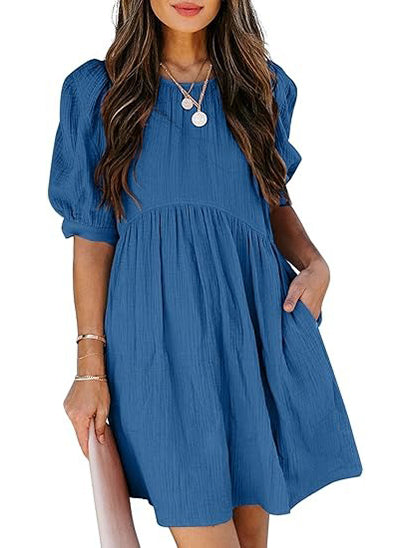 Juno Puff Sleeve Babydoll Dress
