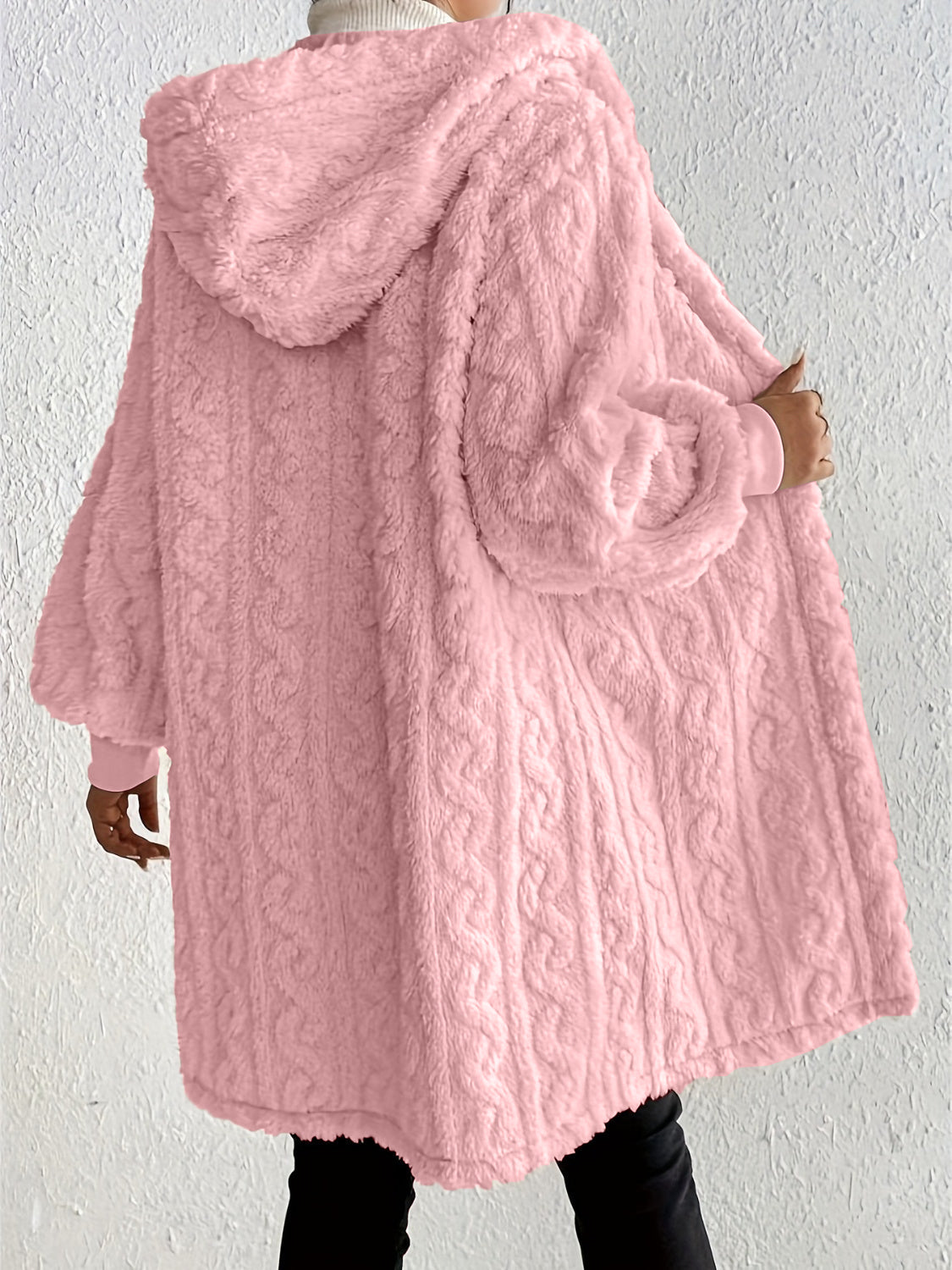 Marguerite Plush Fleece Midi Coat
