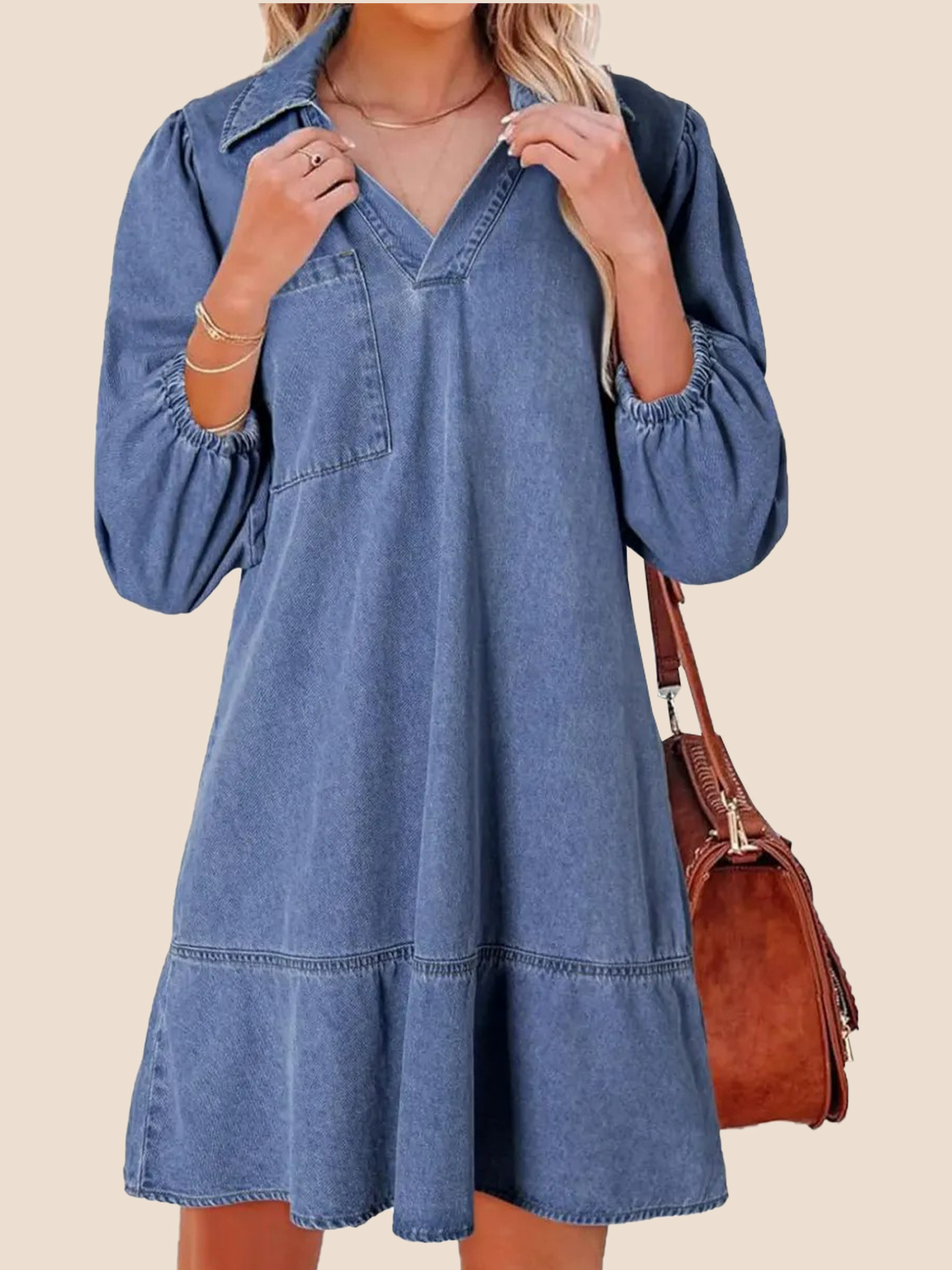 Odette Layered Denim Dress