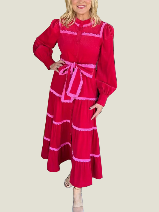 Wren Scalloped Corduroy Dress