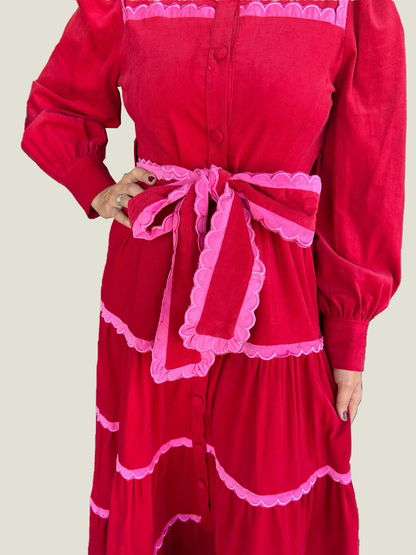 Wren Scalloped Corduroy Dress