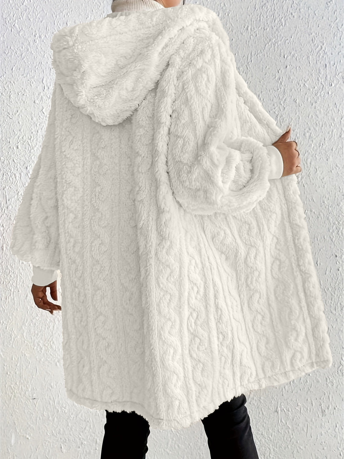 Marguerite Plush Fleece Midi Coat