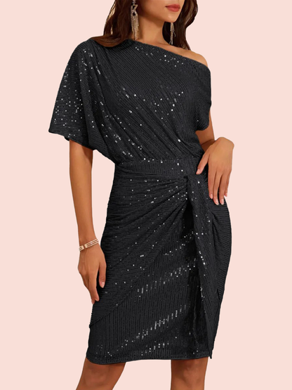 Nova Sequin Off-Shoulder Bodycon Dress