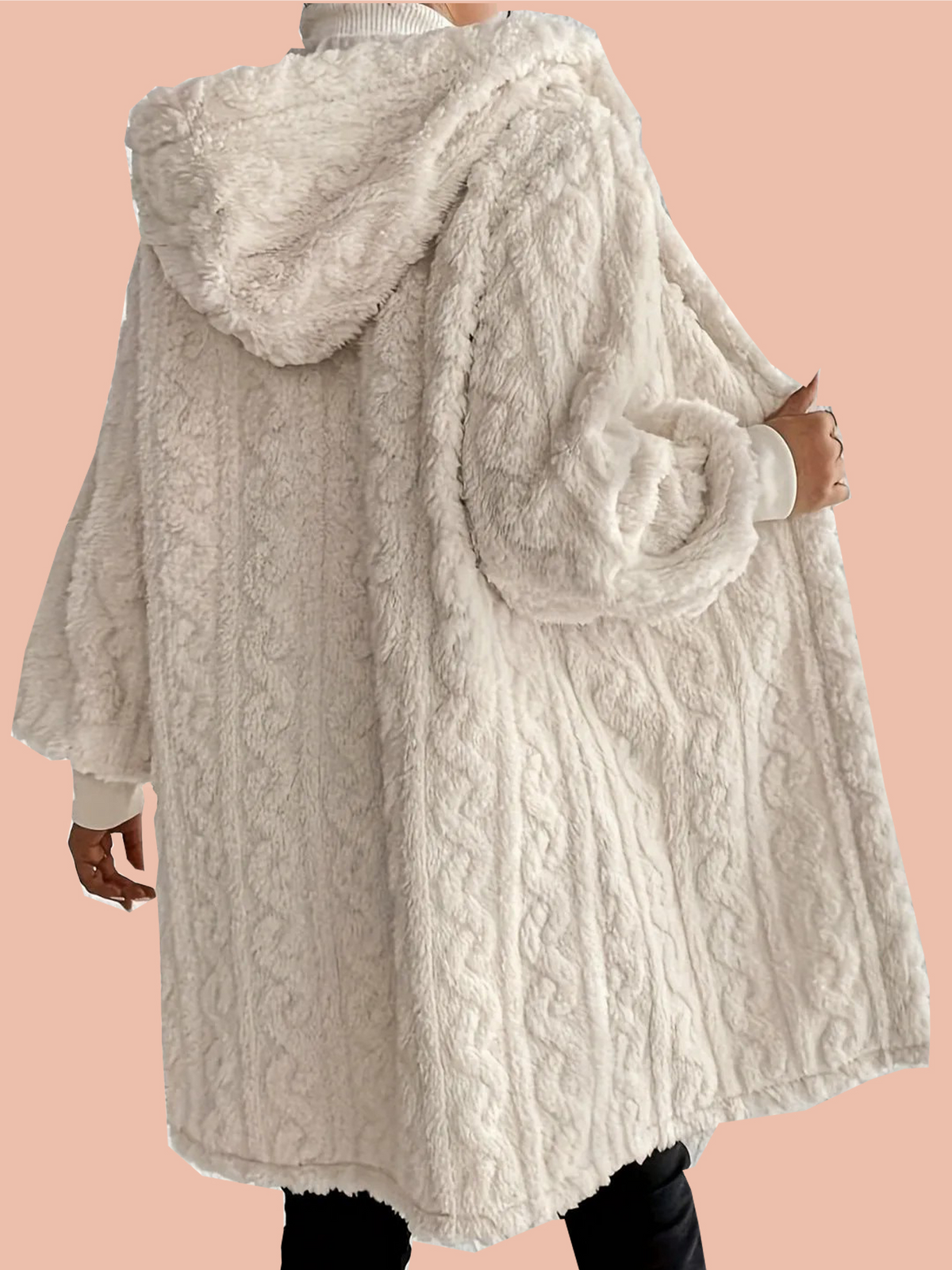 Marguerite Plush Fleece Midi Coat