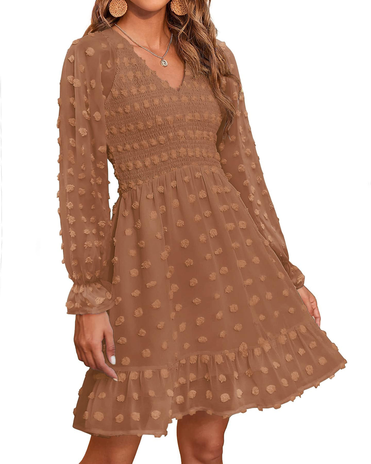 Camille Swiss Dot Chiffon Mini Dress