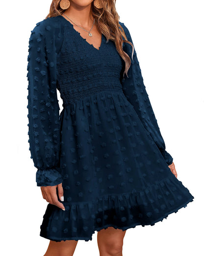 Camille Swiss Dot Chiffon Mini Dress
