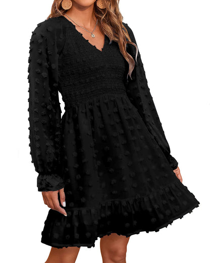 Camille Swiss Dot Chiffon Mini Dress