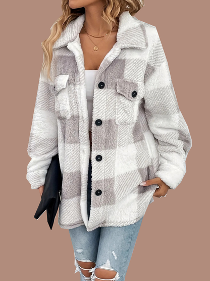 Juliette Plaid Sherpa Shacket