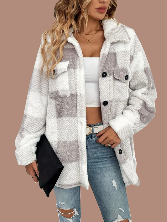 Juliette Plaid Sherpa Shacket