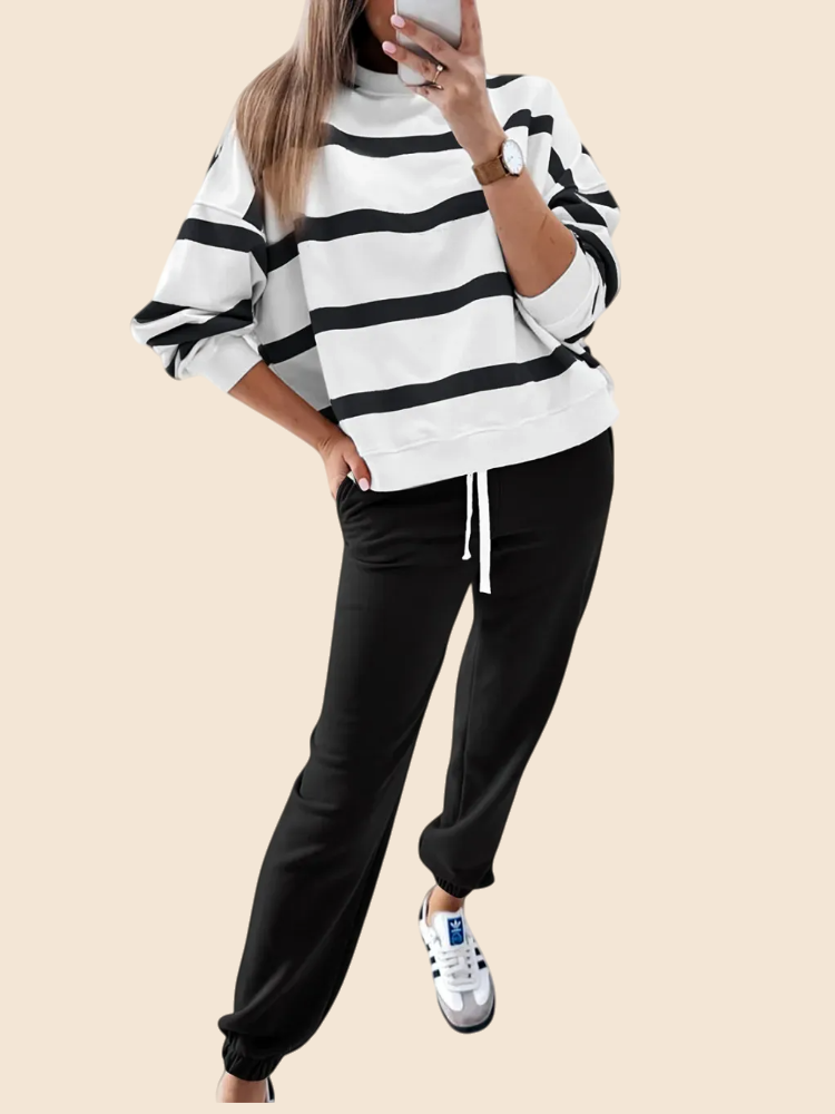 Zoe Striped Jogger Set