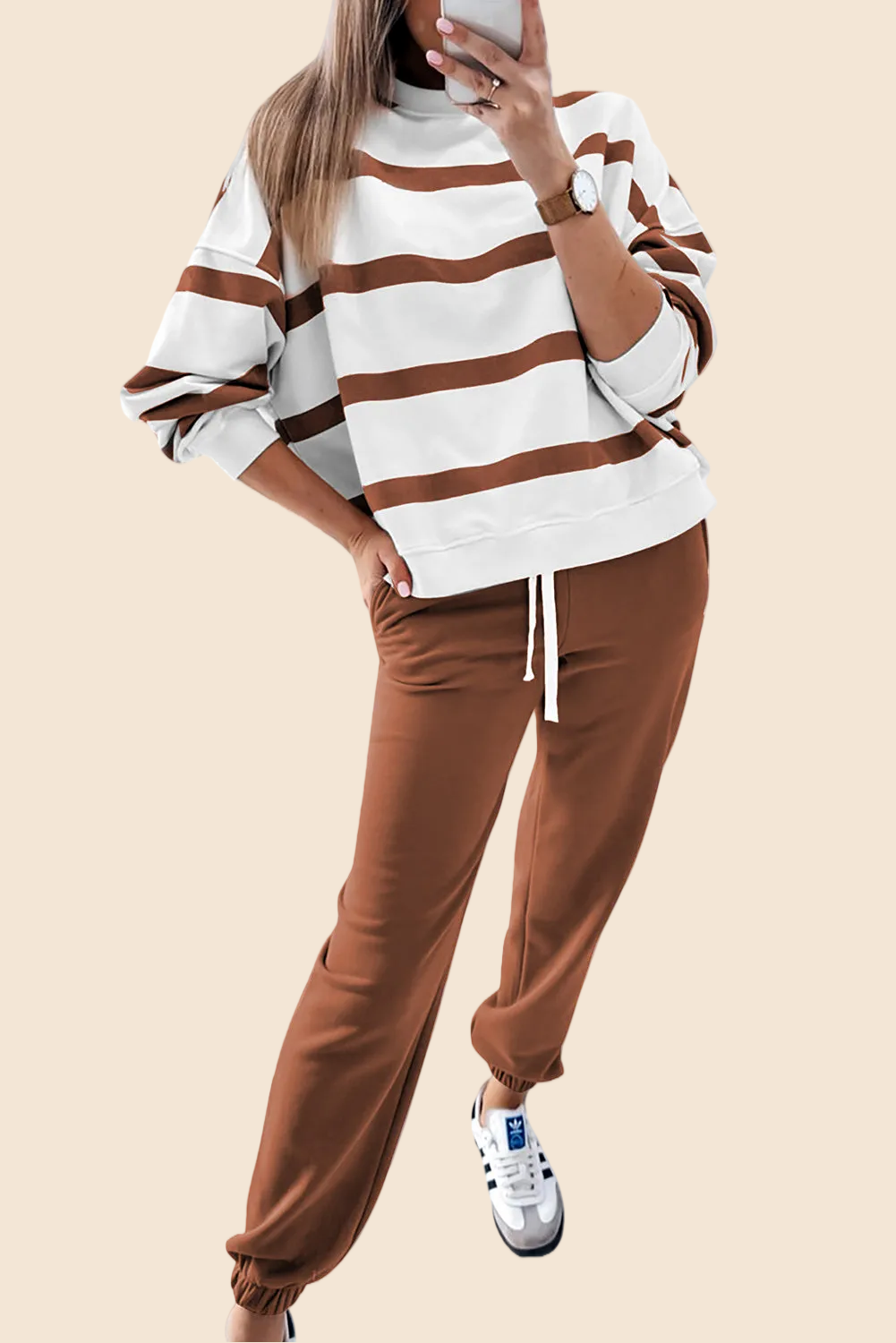 Zoe Striped Jogger Set