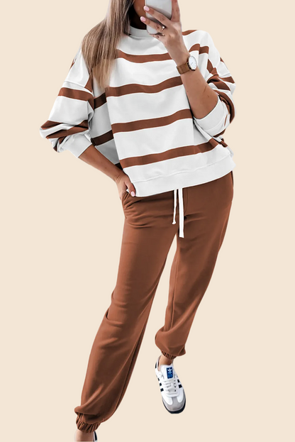 Zoe Striped Jogger Set