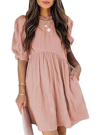 Juno Puff Sleeve Babydoll Dress