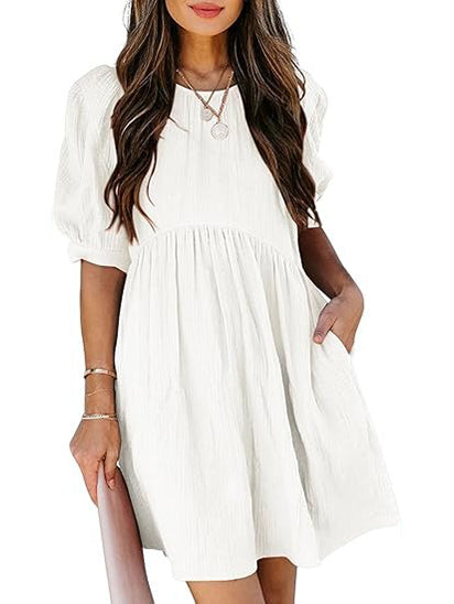 Juno Puff Sleeve Babydoll Dress