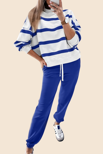 Zoe Striped Jogger Set