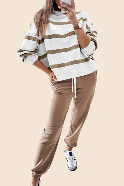 Zoe Striped Jogger Set