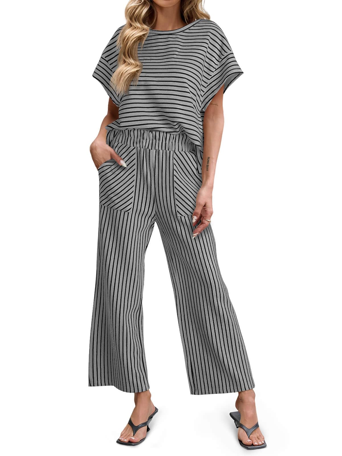 Madeleine Batwing Tee & Wide-Leg Set