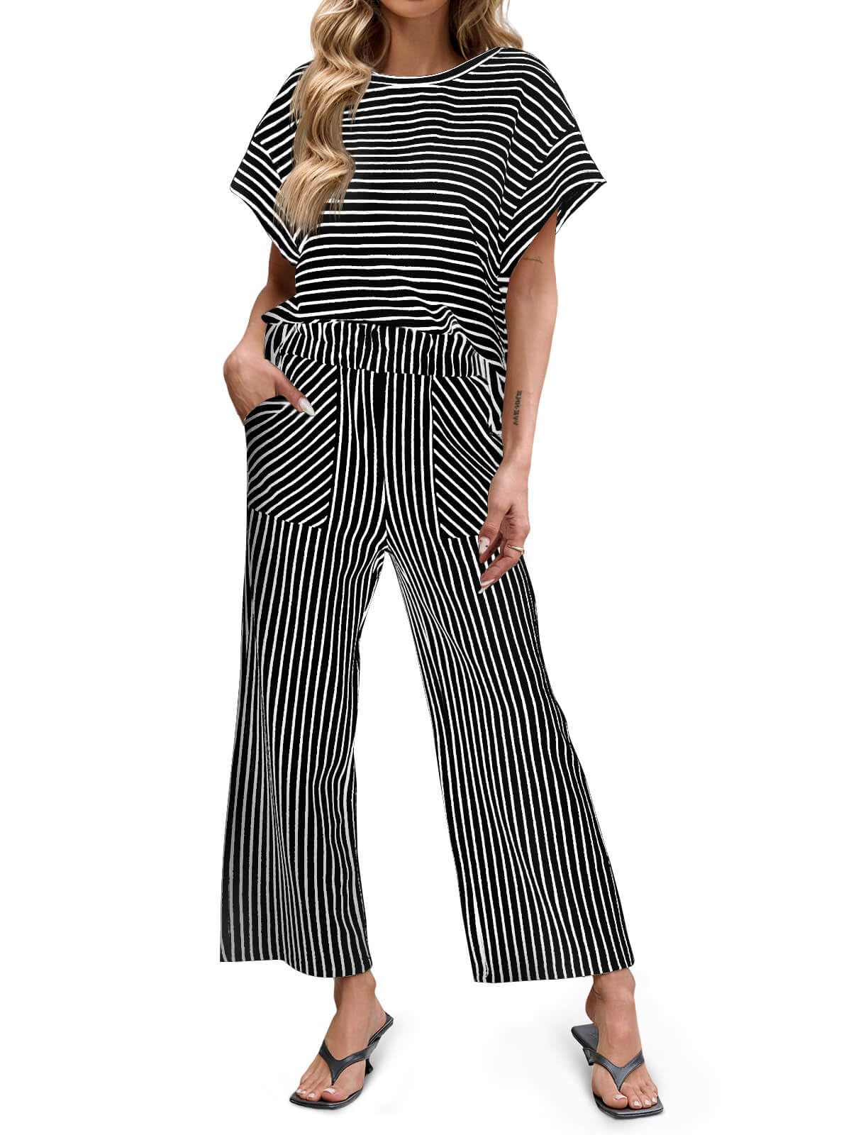 Madeleine Batwing Tee & Wide-Leg Set