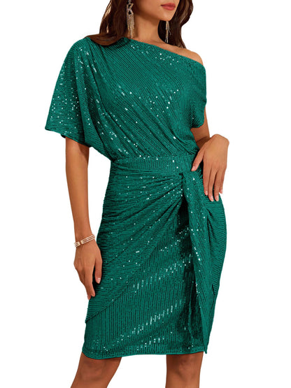 Nova Sequin Off-Shoulder Bodycon Dress