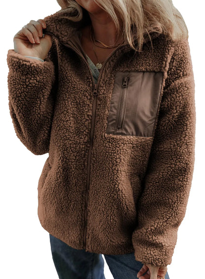 Sabine Teddy Fleece Zip Jacket