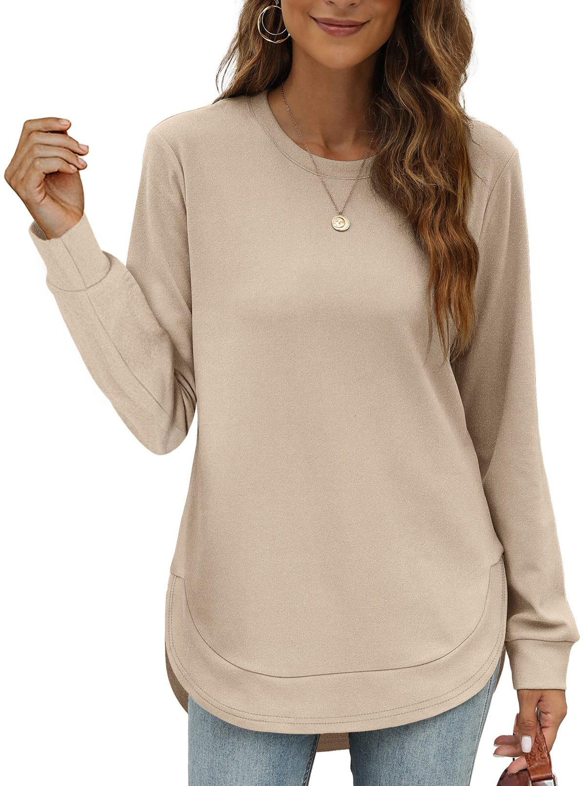 Maud High-Low Curved Hem Tee