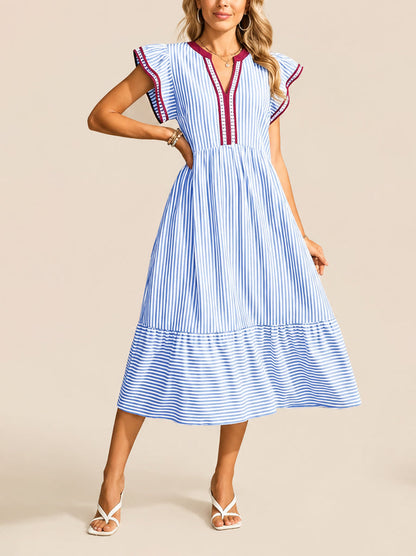 Thea Striped Dress with Pockets
