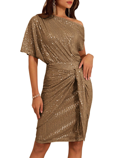 Nova Sequin Off-Shoulder Bodycon Dress
