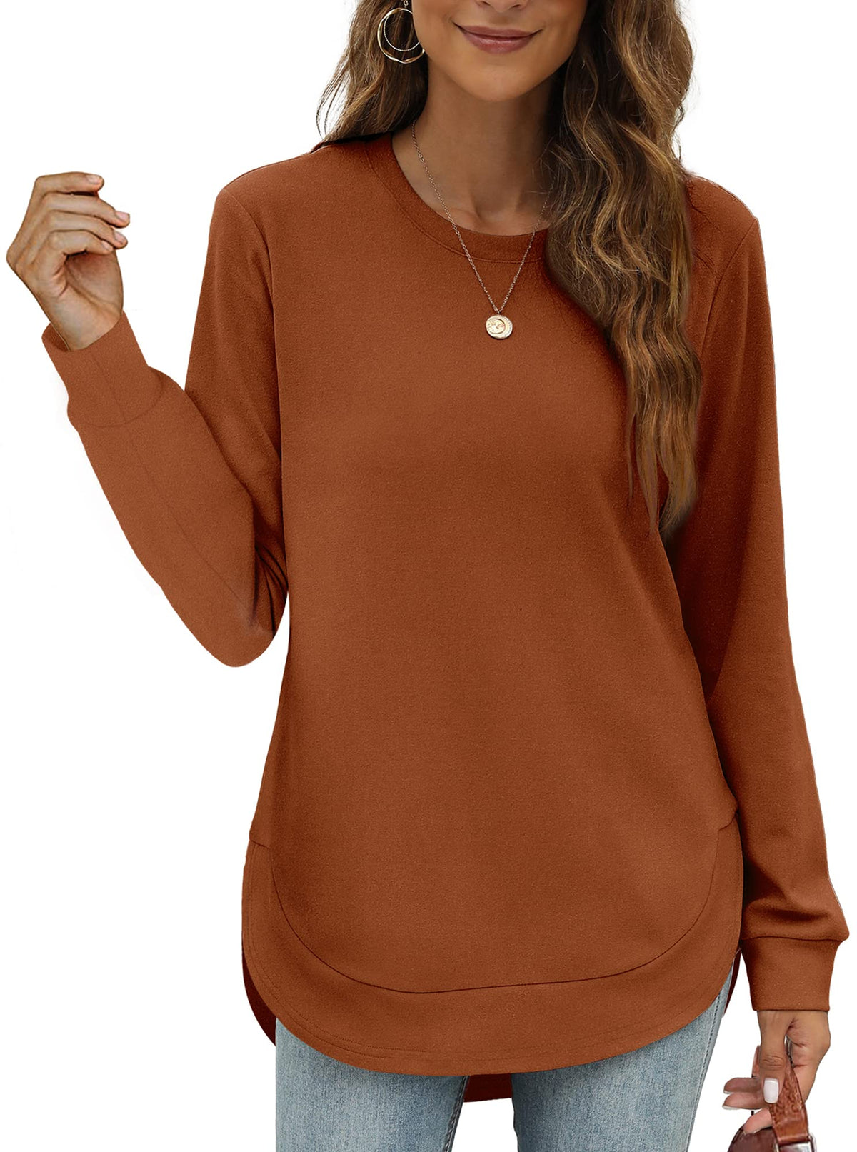 Maud High-Low Curved Hem Tee