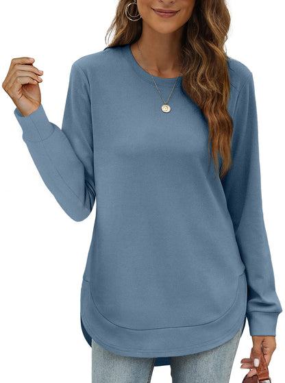 Maud High-Low Curved Hem Tee