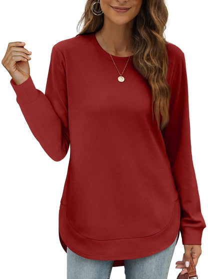 Maud High-Low Curved Hem Tee