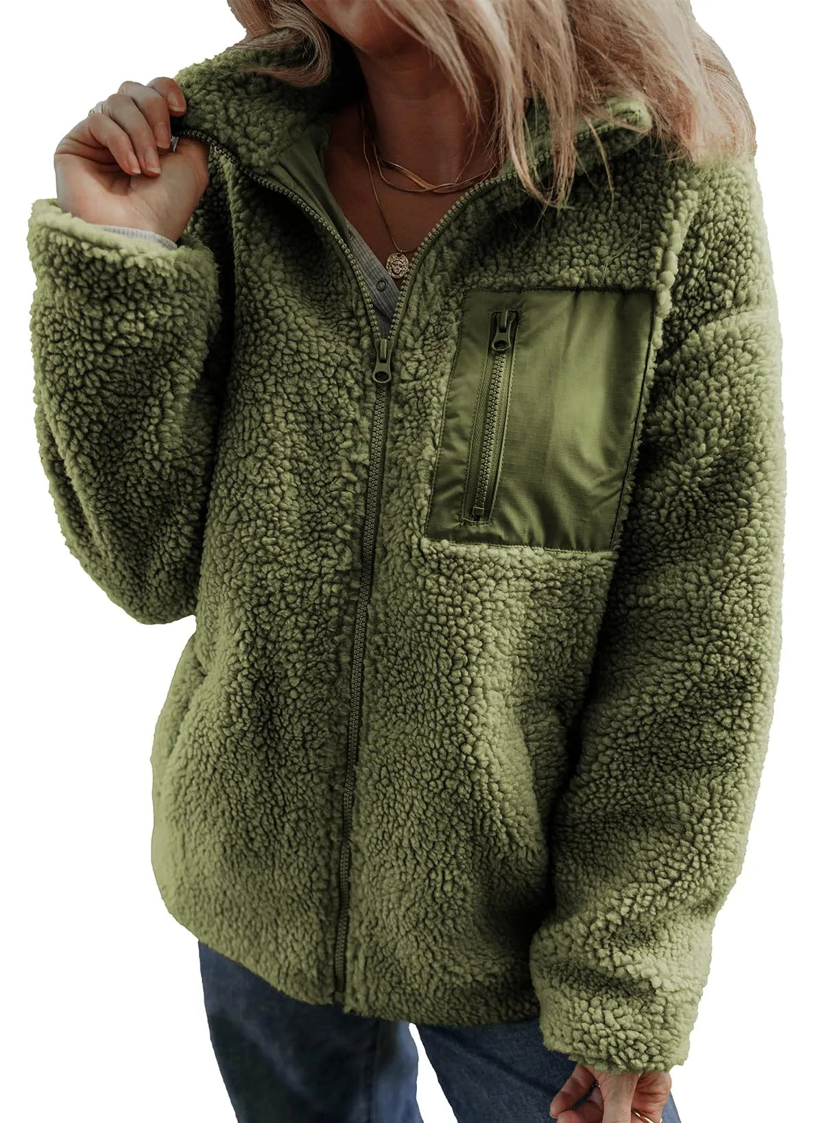 Sabine Teddy Fleece Zip Jacket