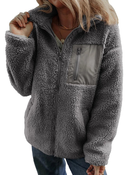 Sabine Teddy Fleece Zip Jacket