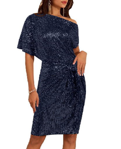 Nova Sequin Off-Shoulder Bodycon Dress