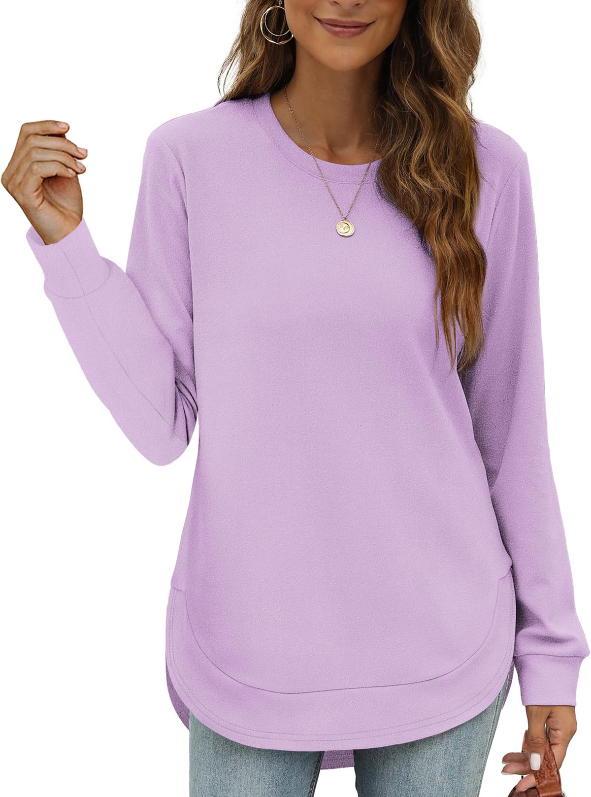 Maud High-Low Curved Hem Tee
