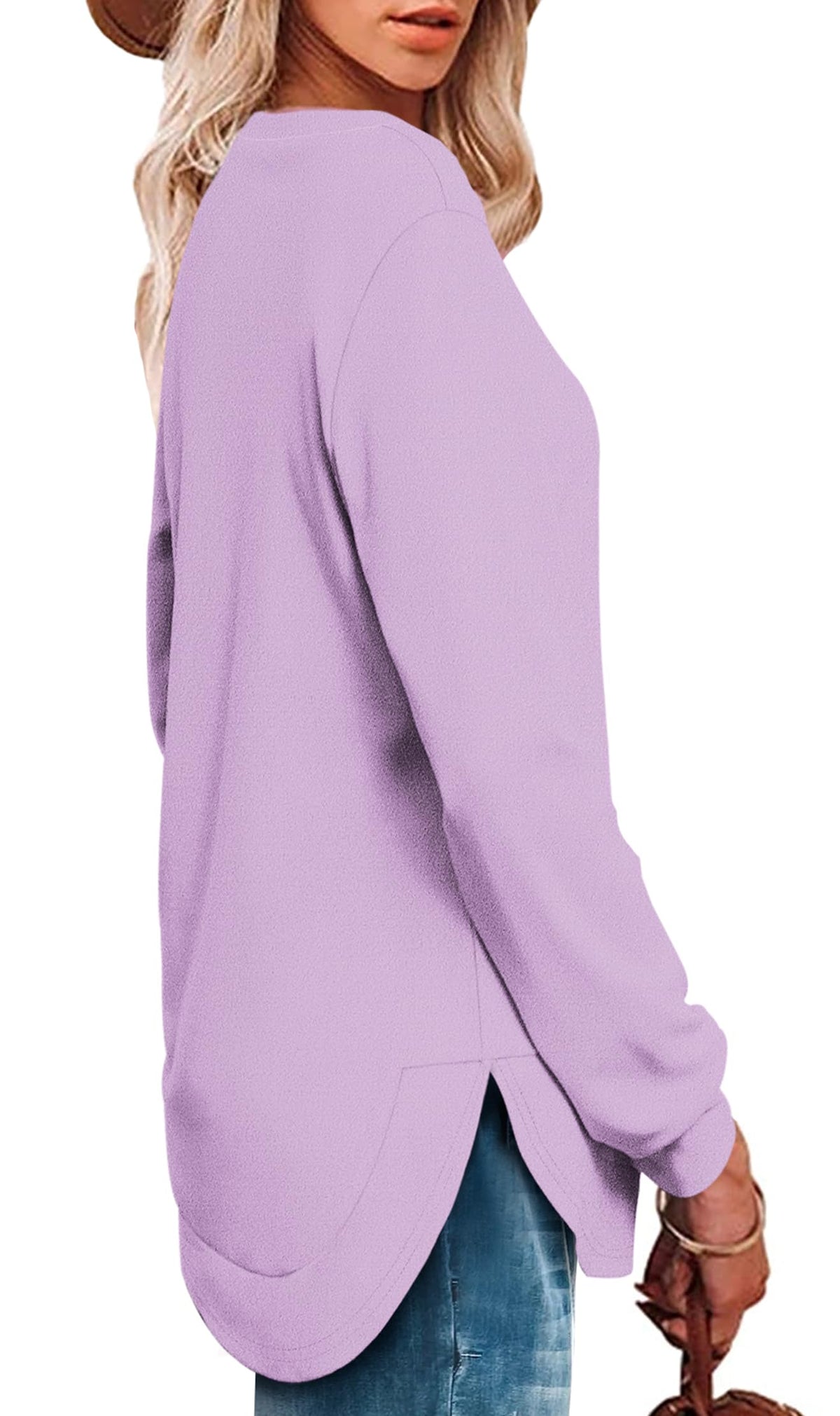 Maud High-Low Curved Hem Tee