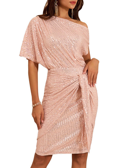 Nova Sequin Off-Shoulder Bodycon Dress