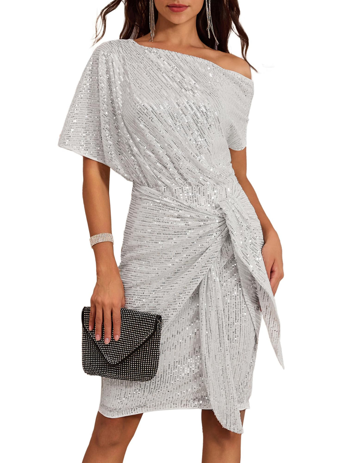 Nova Sequin Off-Shoulder Bodycon Dress