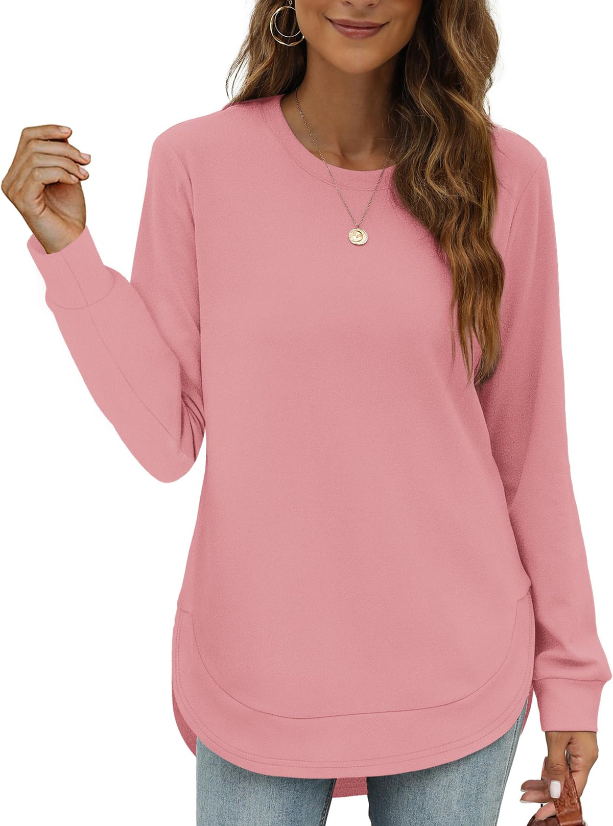 Maud High-Low Curved Hem Tee