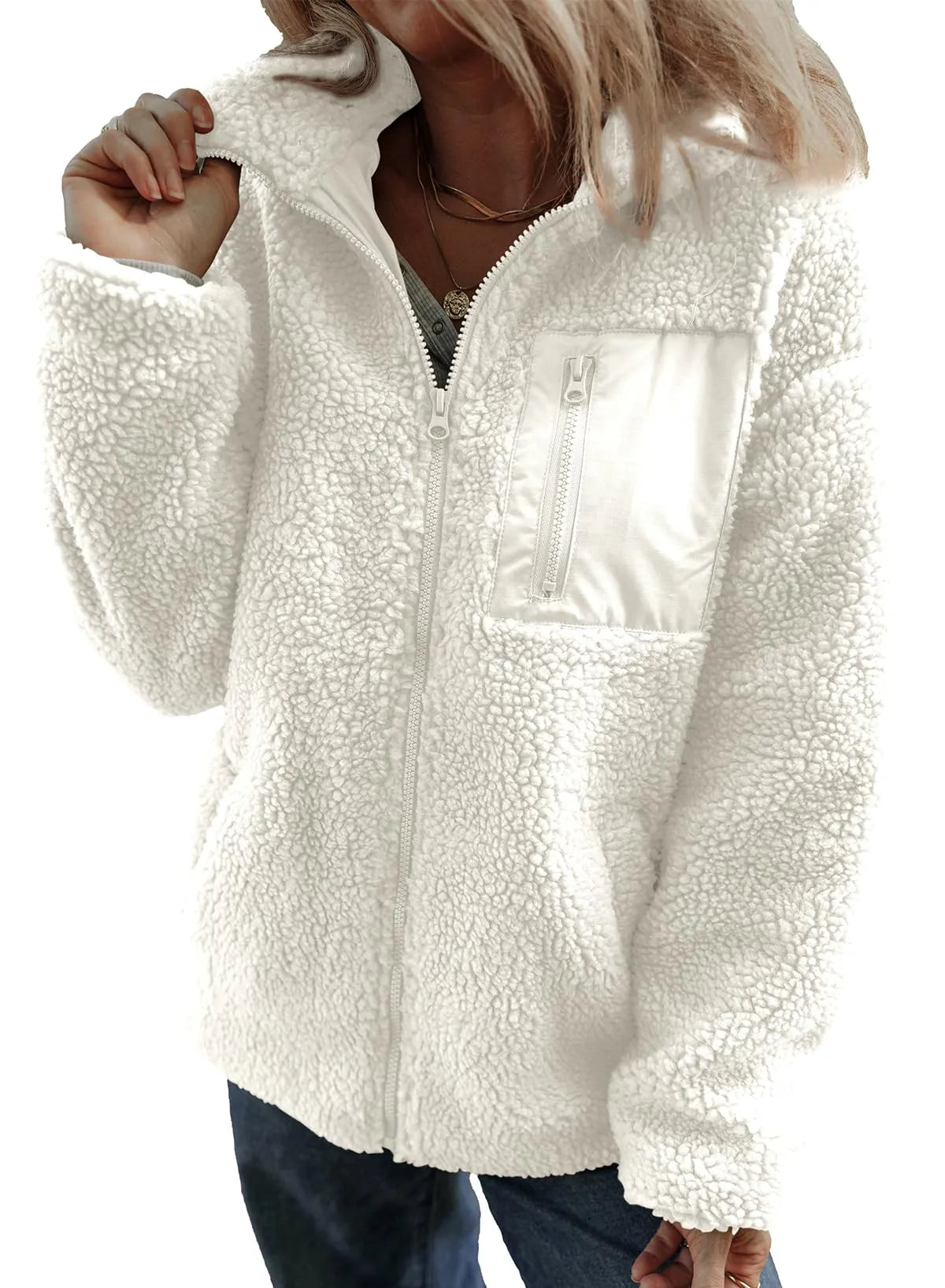 Sabine Teddy Fleece Zip Jacket