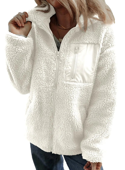 Sabine Teddy Fleece Zip Jacket