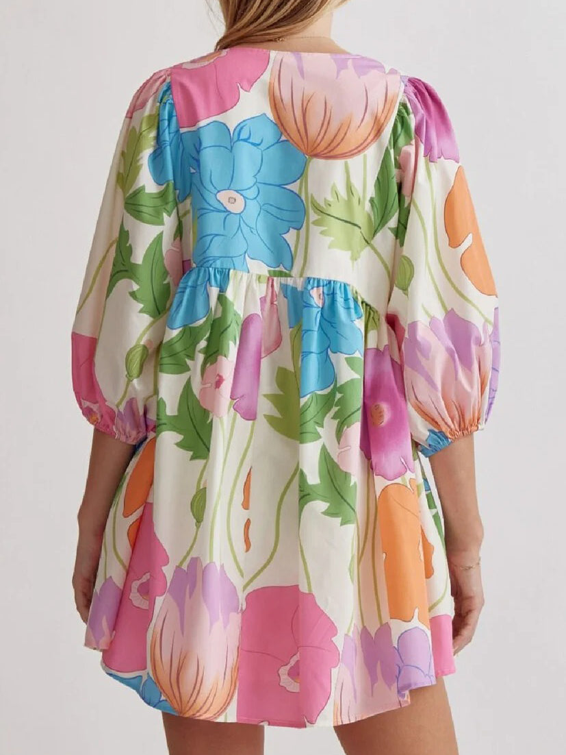 Elise Floral Babydoll Dress