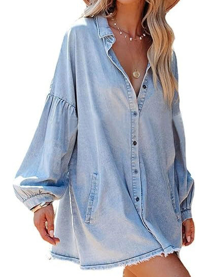 Faye Oversized Denim Shirt Dress