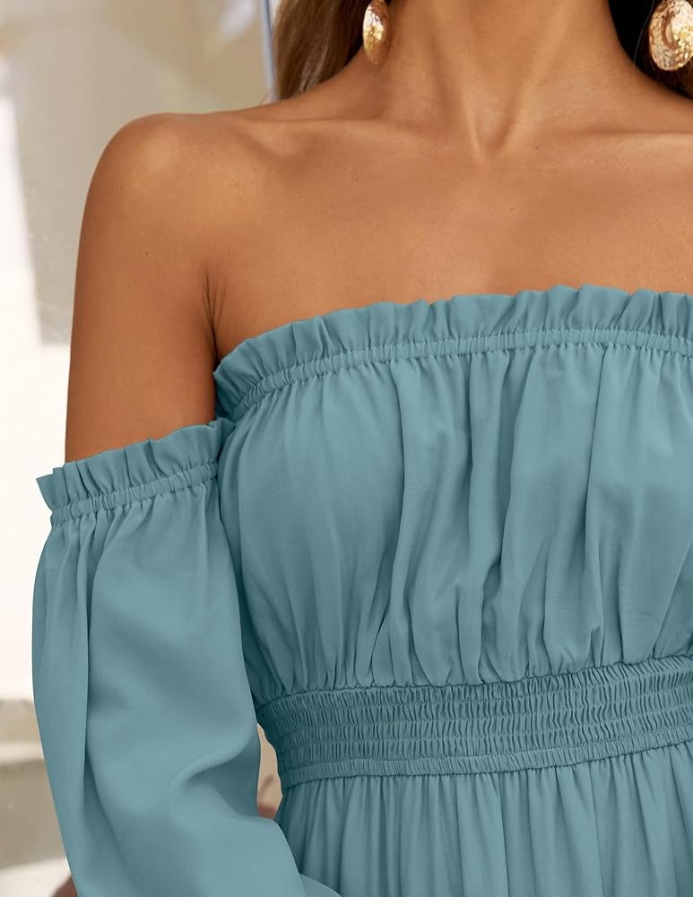Liora Off-Shoulder Split Maxi Dress
