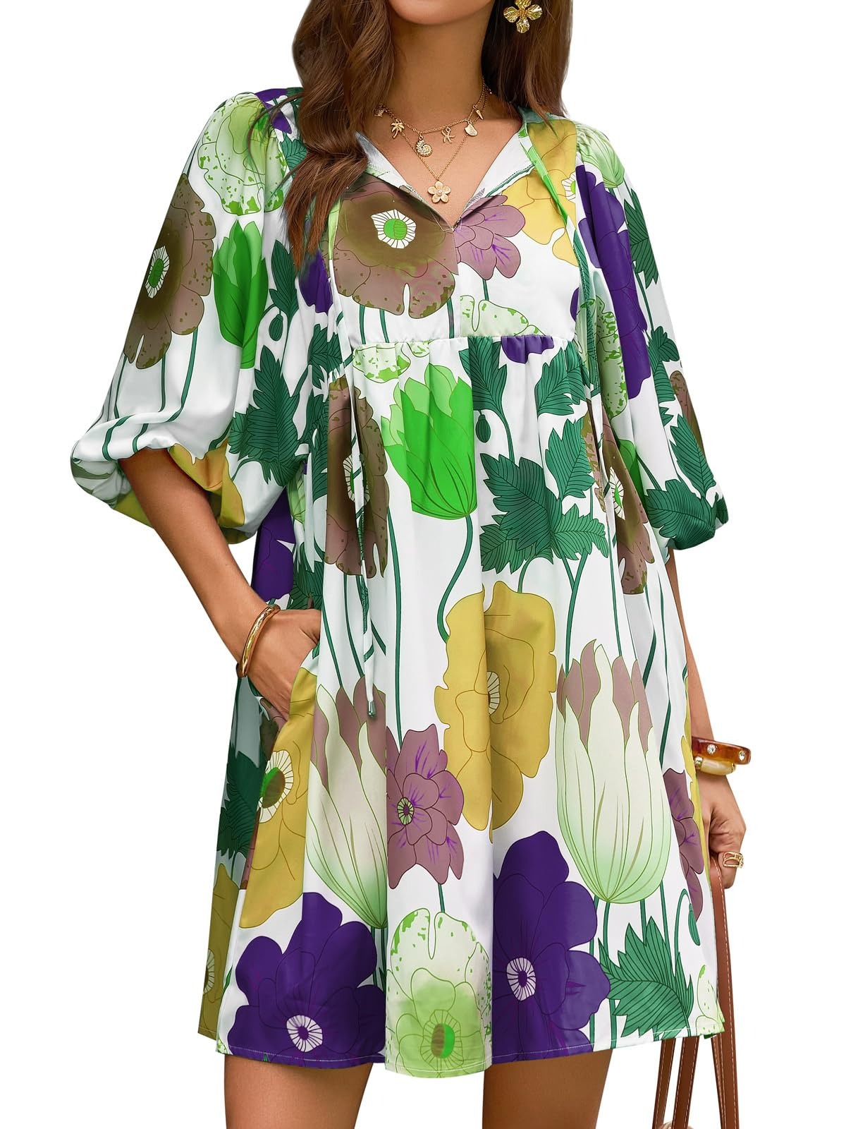 Elise Floral Babydoll Dress
