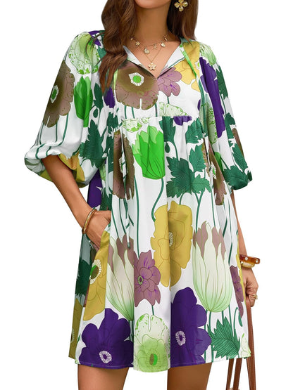 Elise Floral Babydoll Dress