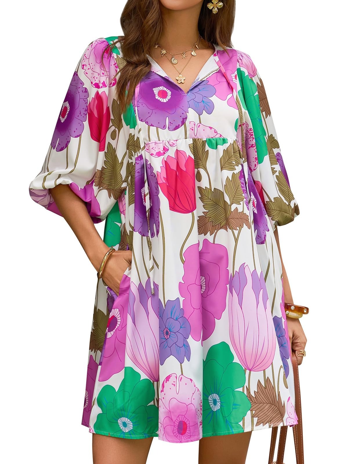 Elise Floral Babydoll Dress