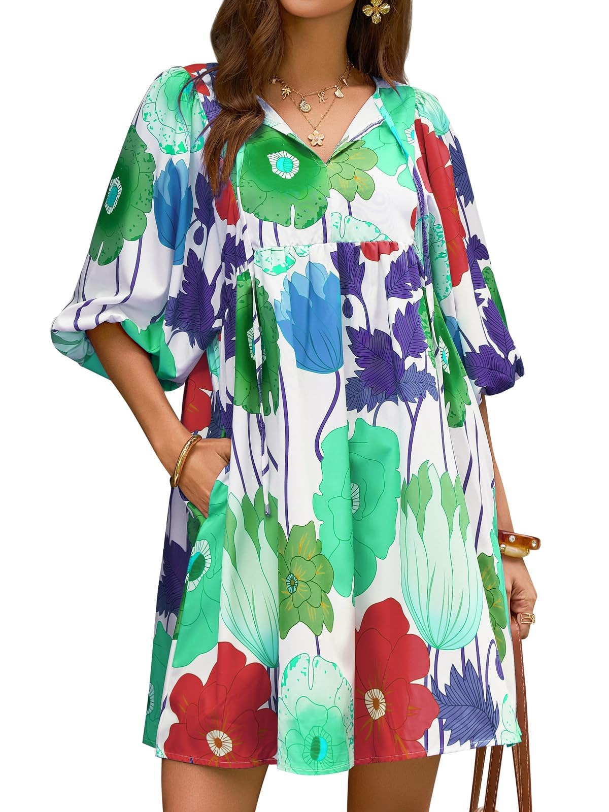 Elise Floral Babydoll Dress