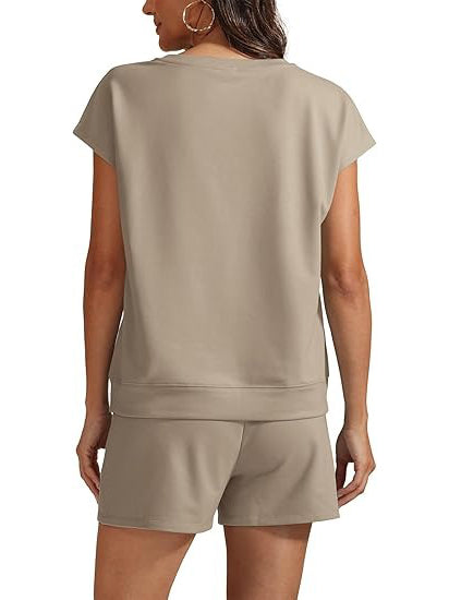 Felicie Cap-Sleeve Short Set