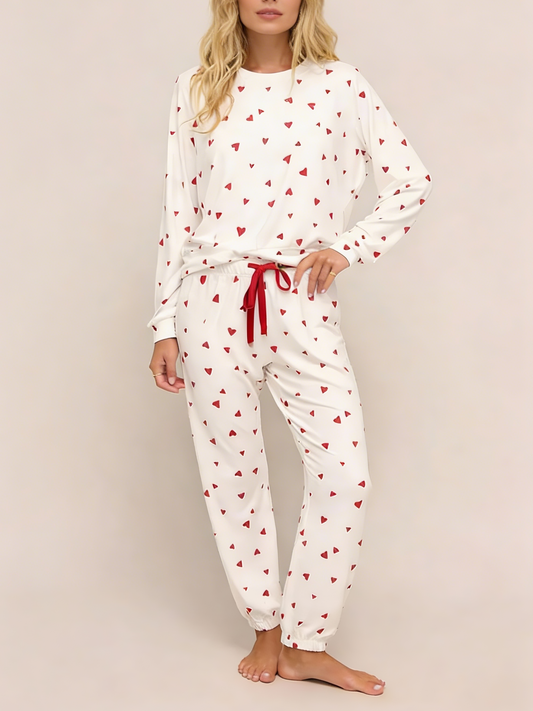 Renee Heart Print Lounge Set