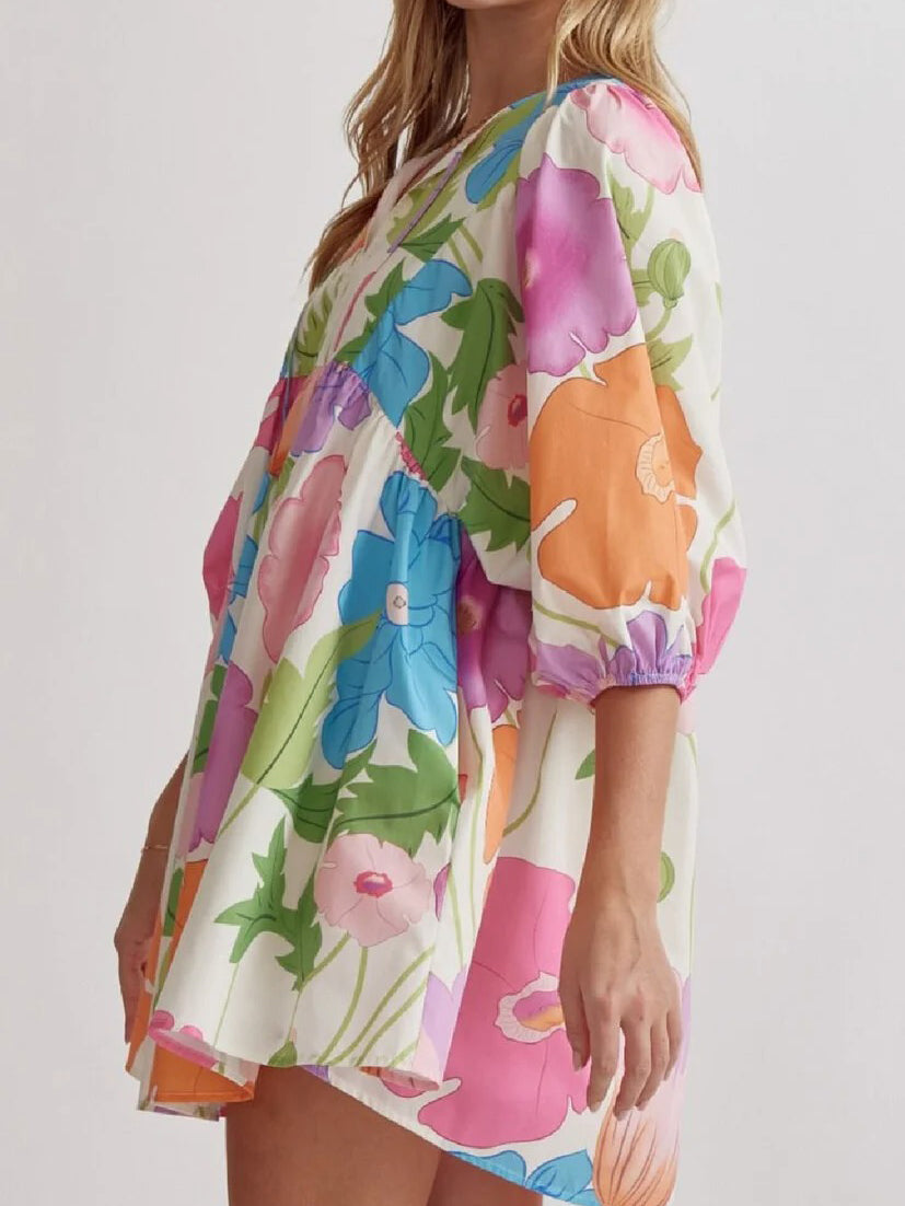 Elise Floral Babydoll Dress